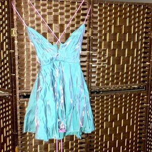 Lucy in the Sky: Janine Fit and Flare Dress Dark Turquoise